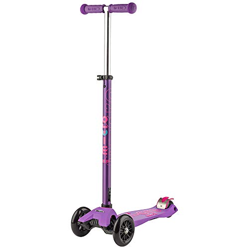 Micro Kinderroller Maxi Deluxe Kickboard Lila mit T-Lenker